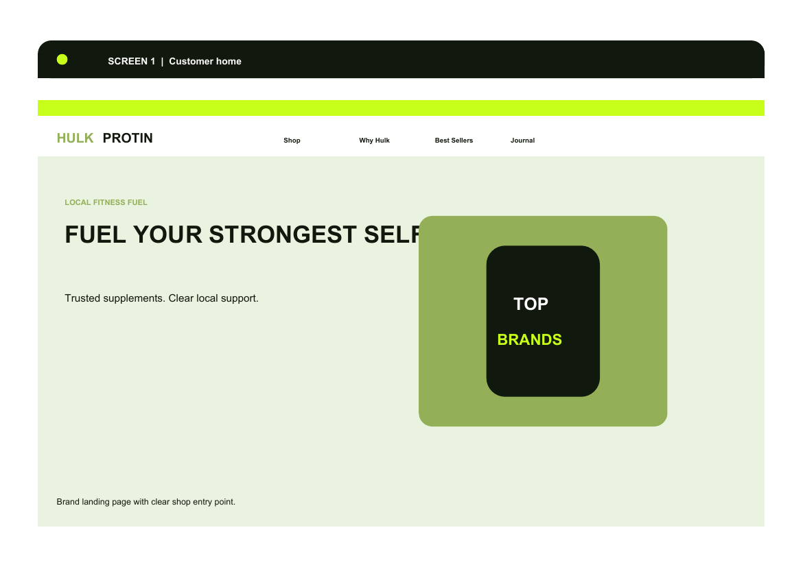 Hulk Protin customer shop homepage preview
